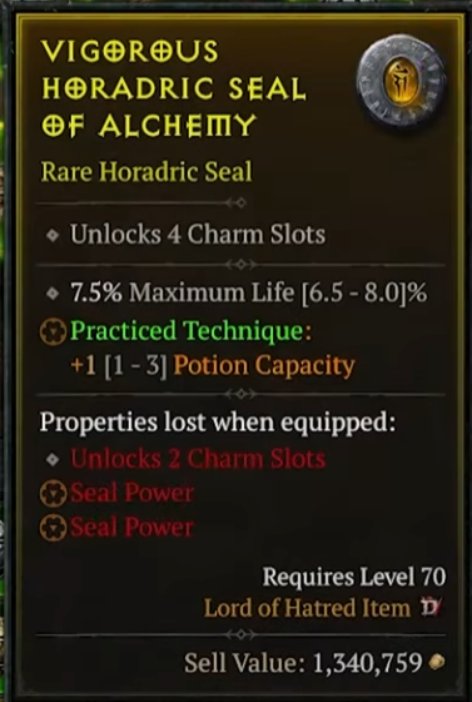 Vigorous Horadric Seal of Alchemy